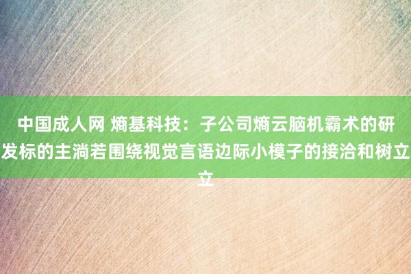 中国成人网 熵基科技：子公司熵云脑机霸术的研发标的主淌若围绕视觉言语边际小模子的接洽和树立