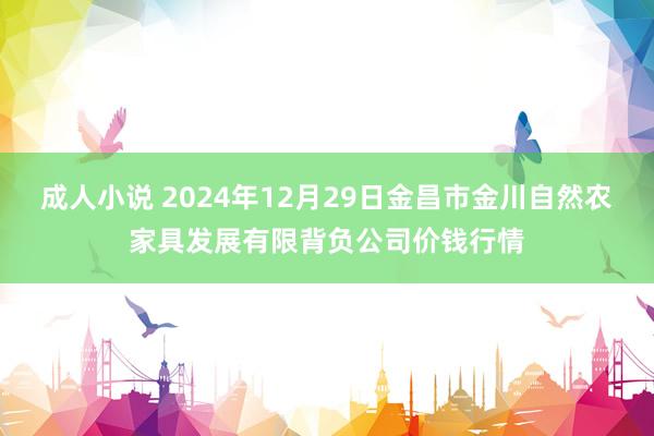 成人小说 2024年12月29日金昌市金川自然农家具发展有限背负公司价钱行情