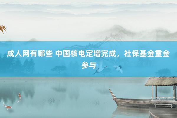 成人网有哪些 中国核电定增完成，社保基金重金参与