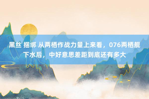 黑丝 捆绑 从两栖作战力量上来看，076两栖舰下水后，中好意思差距到底还有多大